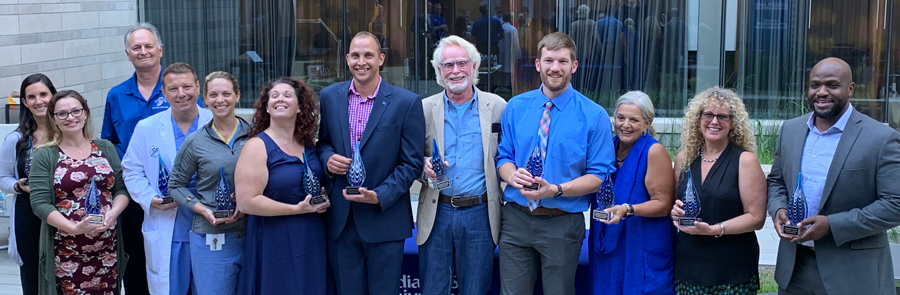 Erik Dalton amongst the other 2019 Presenter Awards Recipients at Indiana State University’s “Changing & Saving Lives” conference