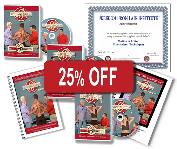 25% off Motion is Lotion Home Study Course. DVD's, Manual, Certificate